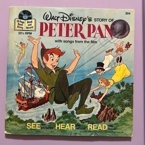 Walt Disney Peter Pan book and record #304
